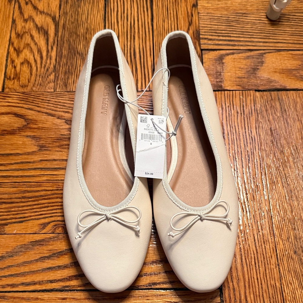 Old Navy Beige Bow Flats